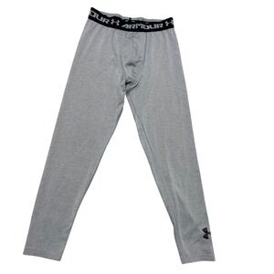 Under Armour Youth Heatgear Fitted Compression Leggings Gray YLG